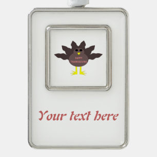 Thanksgiving Plucked Turkey Customizable Ornament