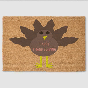 Thanksgiving Plucked Turkey Fiber Doormat