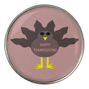 Thanksgiving Plucked Turkey Golf Ball Marker