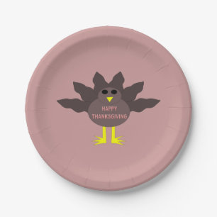 Thanksgiving Plucked Turkey Paper Plates