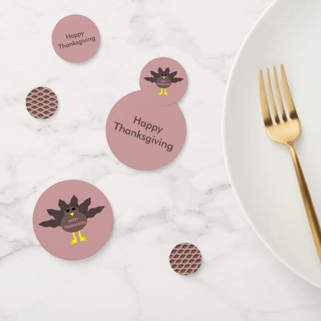 Thanksgiving Plucked Turkey Personalized Confetti (Group)