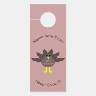 Thanksgiving Plucked Turkey Personalized Door Hanger