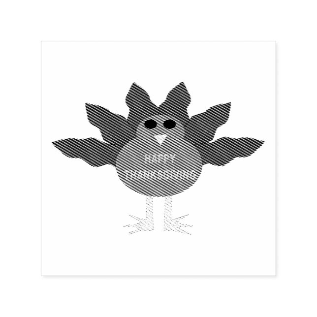 Thanksgiving Plucked Turkey Self Inking Stamp (Design)