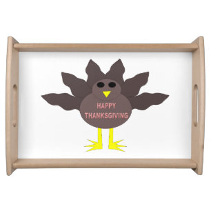 Thanksgiving Plucked Turkey Serving Tray