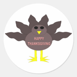 Thanksgiving Plucked Turkey Stickers