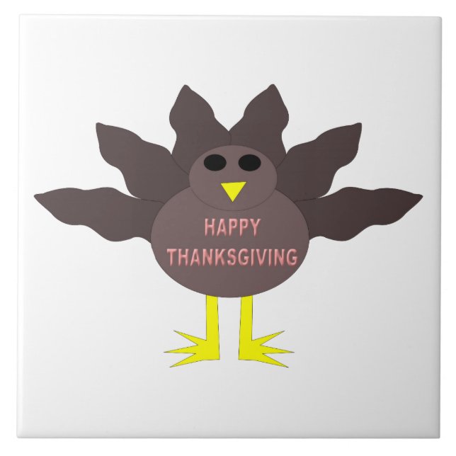 Thanksgiving Plucked Turkey Tile (Front)