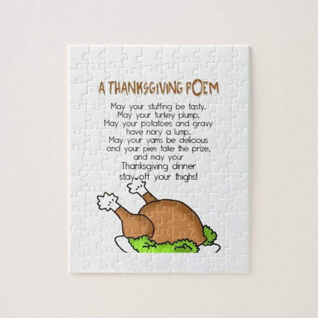 Thanksgiving Poem Jigsaw Puzzle (Vertical)