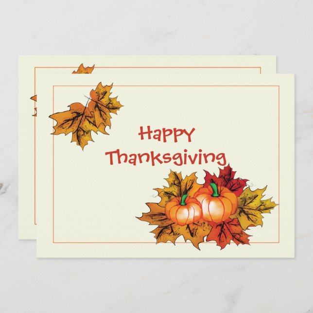 Thanksgiving post card (Front/Back)