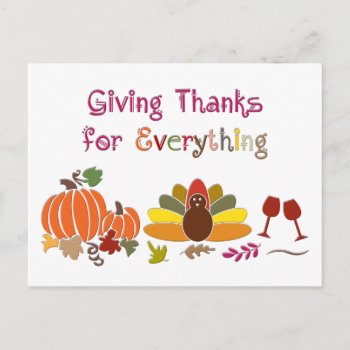 Thanksgiving Postcard by JulDesign at Zazzle