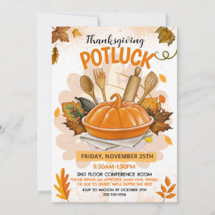 Thanksgiving Potluck Invitation