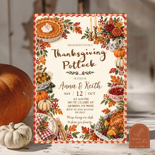 Thanksgiving Potluck Invitation