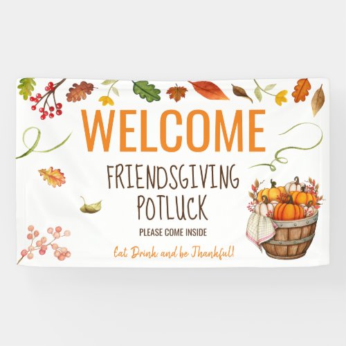 Thanksgiving Potluck Welcome Sign Banner