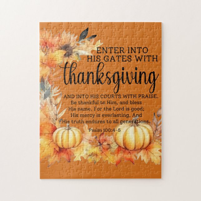 Thanksgiving prayer jigsaw puzzle (Vertical)