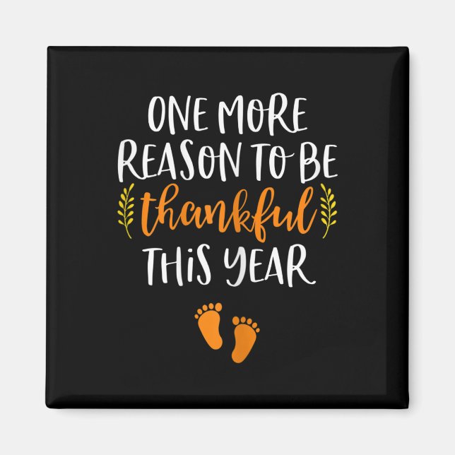 Thanksgiving Pregnancy Announcement  Fall Baby Rev Magnet (Front)