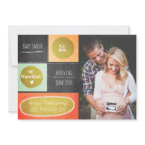 Thanksgiving pregnancy announcement Fall Chalk