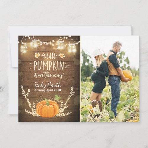 Thanksgiving pregnancy announcement Little Pumpkin