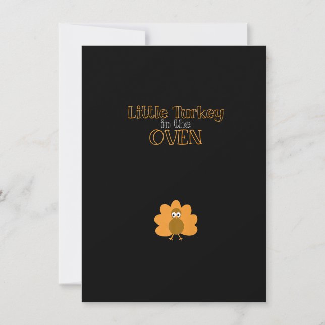 Thanksgiving Pregnancy Announcement Reveal T Shirt (Front)