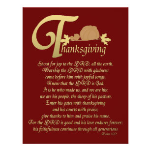 Thanksgiving - Psalm 100 Flyer