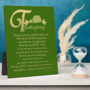 Thanksgiving - Psalm 100 Plaque