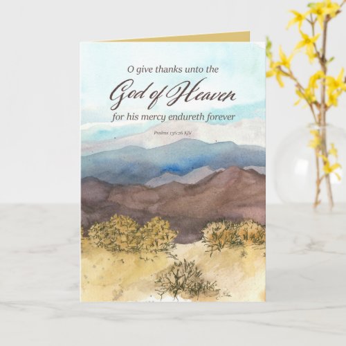 Thanksgiving Psalms 136 Thankful For You Mountains Card
