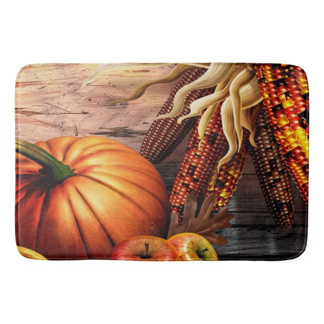 thanksgiving-pumpkin bath mat (Front)