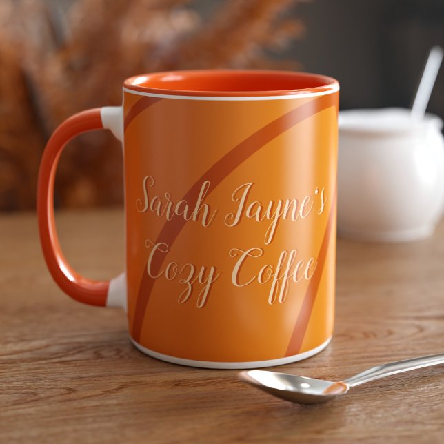 Thanksgiving Pumpkin Cozy Coffee Mug (For your cozy coffees. Just add your name!)