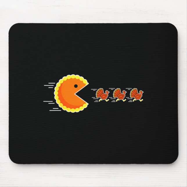 Thanksgiving Pumpkin E Chasing Turkey Gamer Men Wo Mouse Pad (Front)