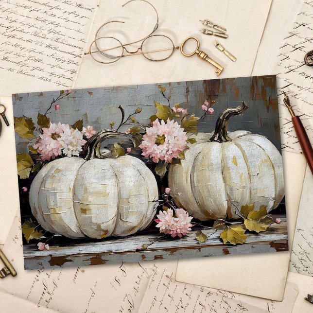 Thanksgiving Pumpkin Fall Autumn Rustic Decoupage Tissue Paper (Creator Uploaded)