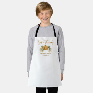 Thanksgiving Pumpkin Give Thanks Cooking Crew Kids Apron