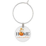 Thanksgiving Pumpkin Home is Where We Give Thanks Wine Charm