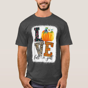 Thanksgiving Pumpkin  Leopard Print Fall Love Fall T-Shirt