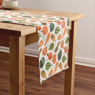 Thanksgiving pumpkin patch all-over print short table runner