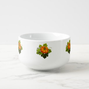 Thanksgiving Pumpkin Pattern Soup Mug