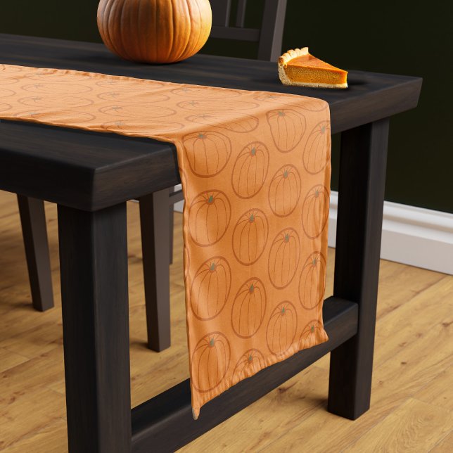 Thanksgiving Pumpkin Pattern Table Runner (A fun pumpkin table runner for your Thanksgiving or Halloween celebrations)