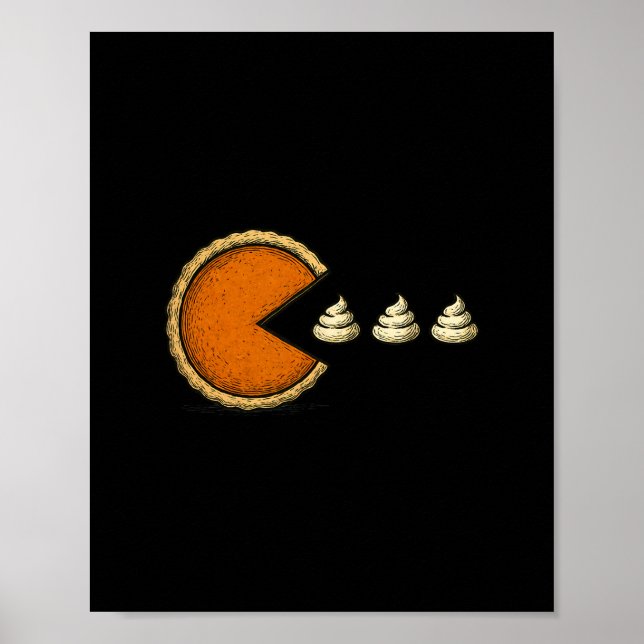 Thanksgiving Pumpkin Pie Chasing Cream Game On Tha Poster (Front)