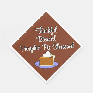 Thanksgiving Pumpkin Pie Dessert  Napkins