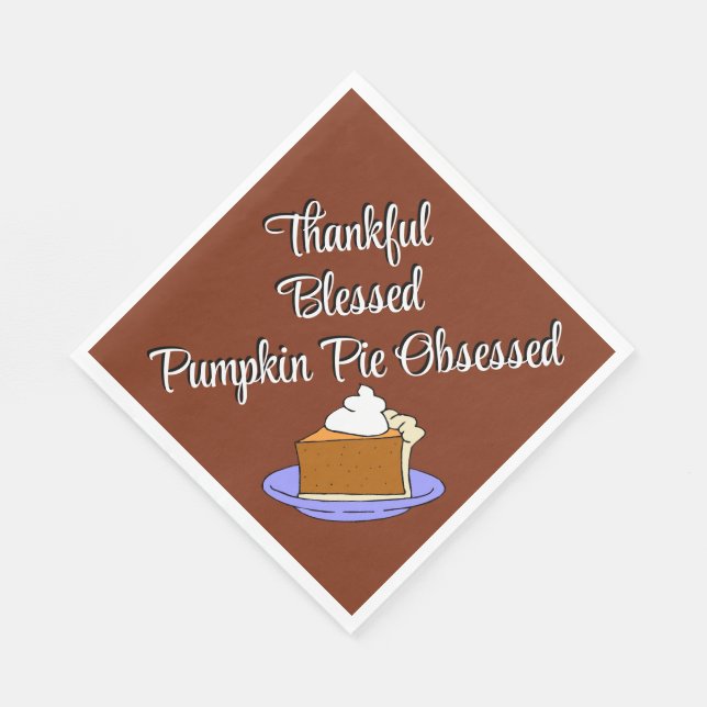 Thanksgiving Pumpkin Pie Dessert  Napkins (Corner)