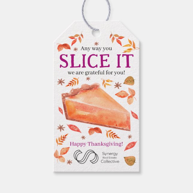 Thanksgiving Pumpkin Pie Gift Tag (Front)