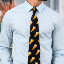 Thanksgiving Pumpkin Pie Pattern Black and Orange