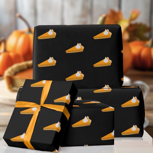 Thanksgiving Pumpkin Pie Pattern Wrapping Paper