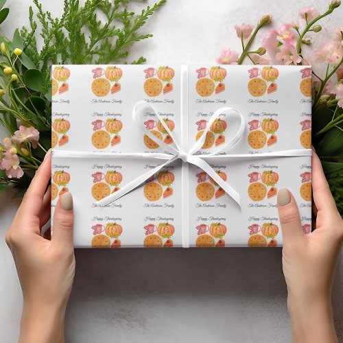 Thanksgiving Pumpkin Pie Spice Latte  Wrapping Paper
