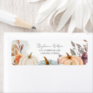 Thanksgiving Pumpkin Return Address Label