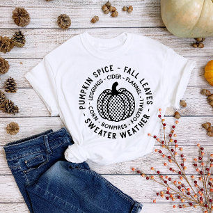 Thanksgiving Pumpkin Spice Fall Bonfires T-Shirt