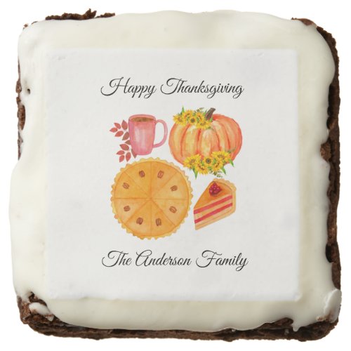 Thanksgiving Pumpkin Spice Latte Party Favors Brownie