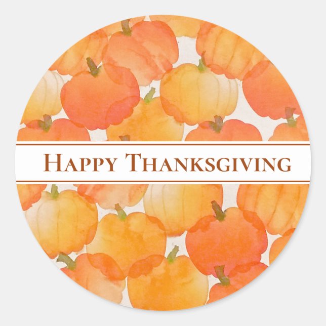Thanksgiving Pumpkin Stickers (Front)