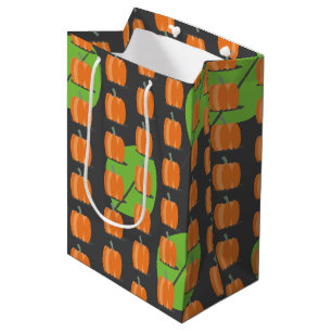 Thanksgiving Pumpkin Theme Pattern Medium Gift Bag