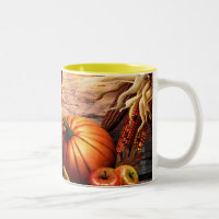thanksgiving-pumpkin Two-Tone coffee mug