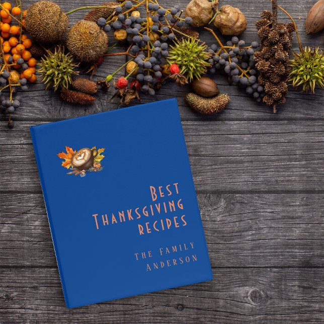 Thanksgiving pumpkin  watercolor recipe book mini binder (Creator Uploaded)