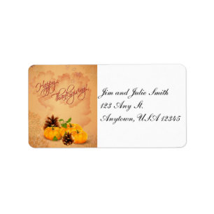 Thanksgiving Pumpkins Address Label
