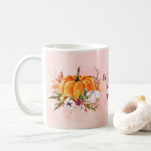 Thanksgiving Pumpkins And Flowers Coffee Mug